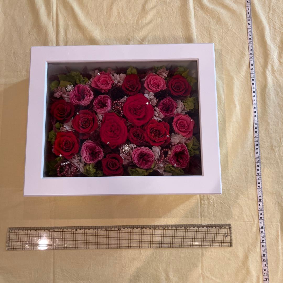 大型　額入り　クリスマス　プリザーブドフラワー　アレンジメント インテリア