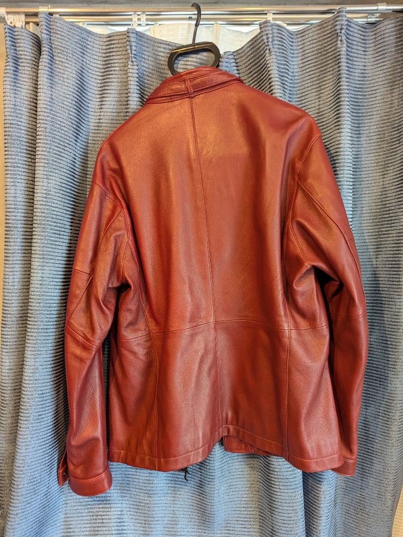 Nicole Club for Men 赤 レザー シングルライダースジャケット