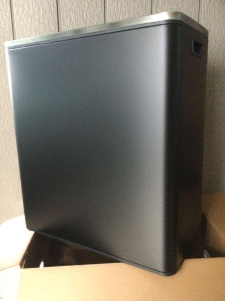 #新品　ゴミ箱 ダストボックス 2分別ペダル式 2x30L ステンレス