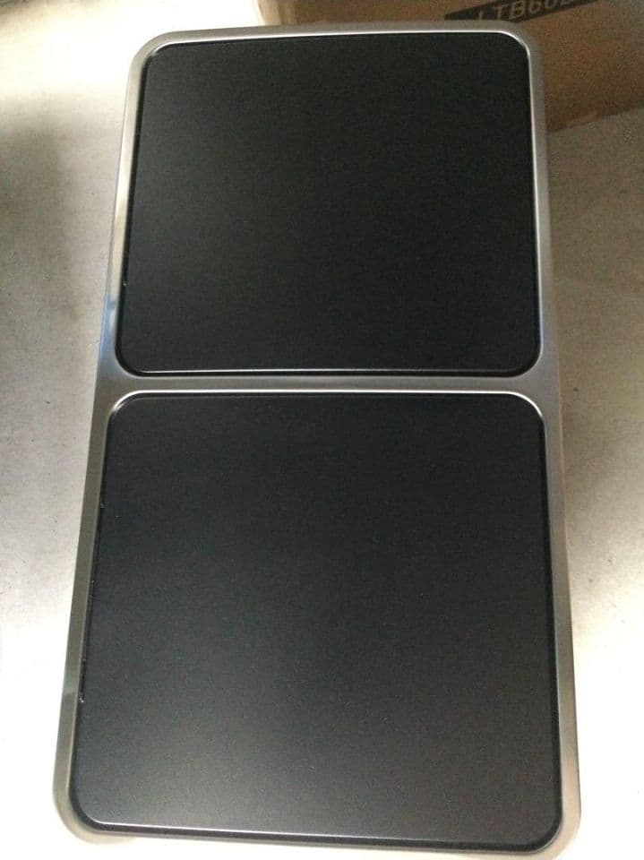 #新品　ゴミ箱 ダストボックス 2分別ペダル式 2x30L ステンレス