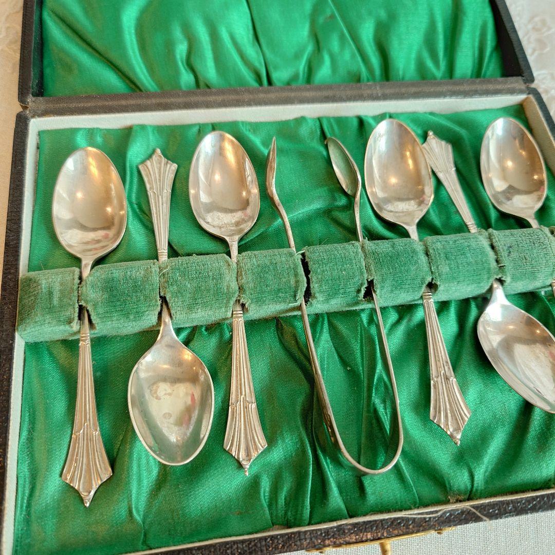 イギリス製　シルバースプーン　シュガートング　カトラリーセット