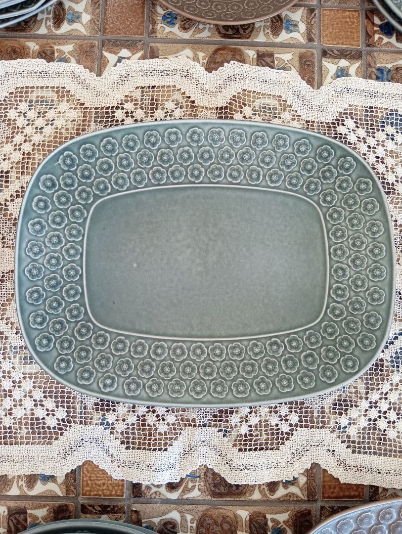 クイストゴー　ブルーアズール　スクエア皿　大皿