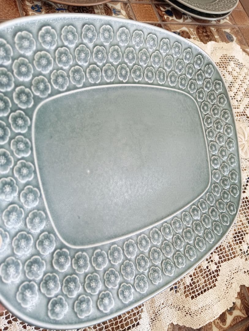 クイストゴー　ブルーアズール　スクエア皿　大皿