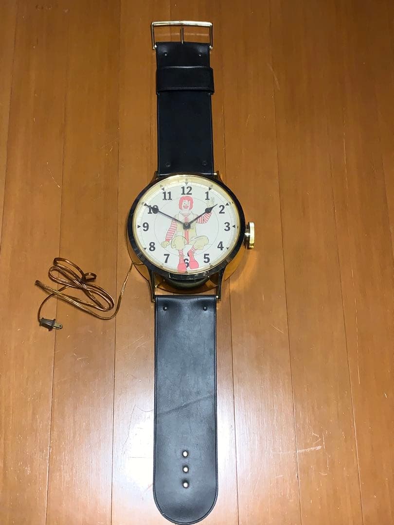 動作品　70年代　ビンテージ　マクドナルド　腕時計型　掛時計　ロナルド　ドナルド