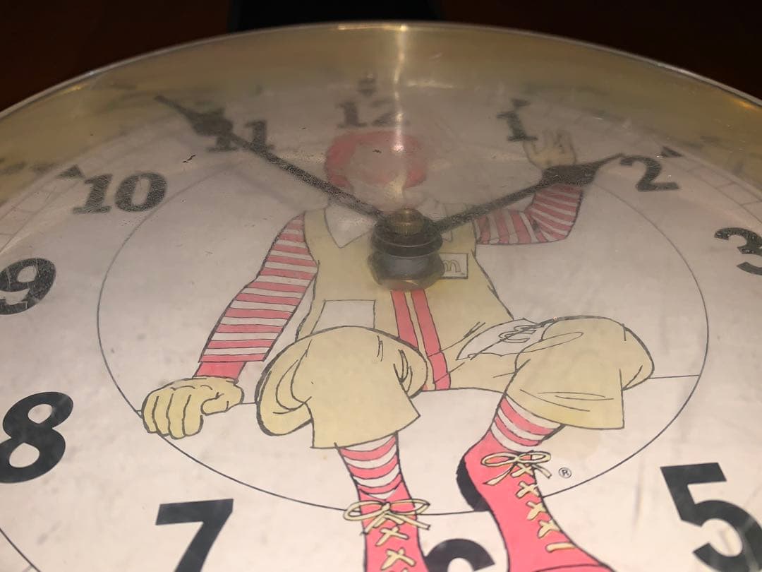 動作品　70年代　ビンテージ　マクドナルド　腕時計型　掛時計　ロナルド　ドナルド