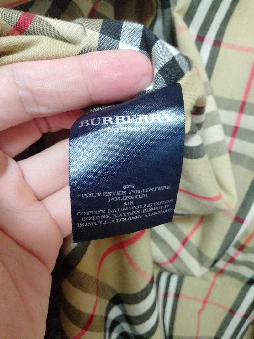 バーバリーロンドンシングルコートMADE IN ENGLANDベージュ正規品L