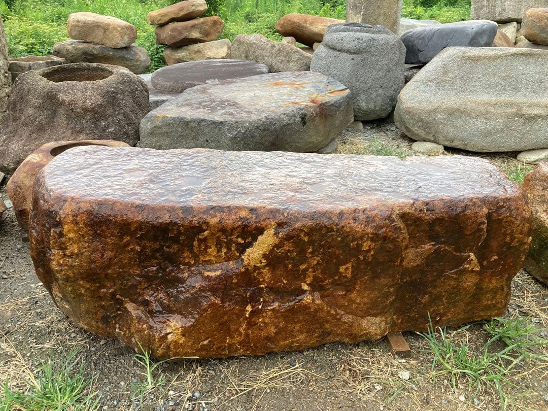 丹波鞍馬石沓石　長方形