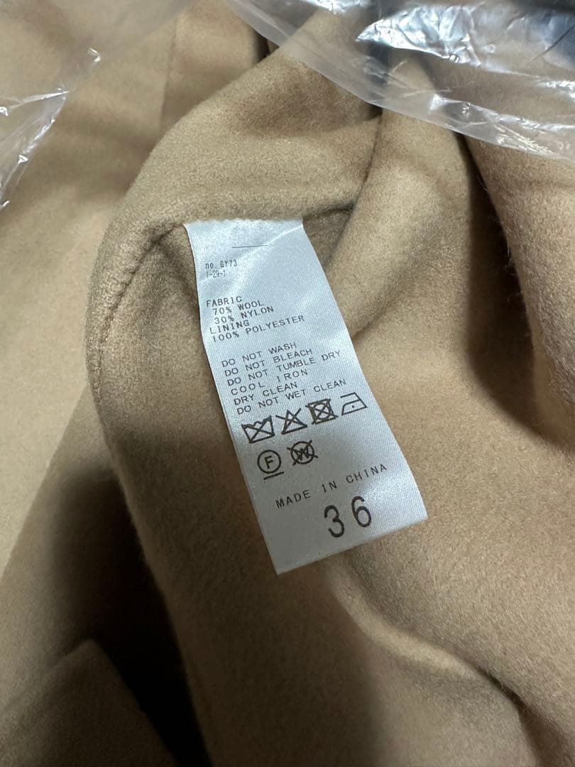 SLOBE IENA souple woolダブルフェイスチェスター キャメル