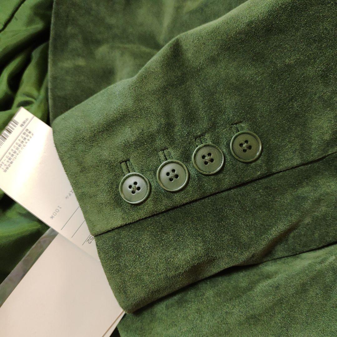 DKNY ダナキャラン　牛革　ジャケット　コート　グリーン　定価89000円