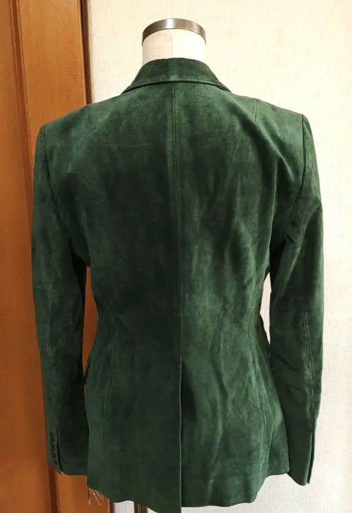DKNY ダナキャラン　牛革　ジャケット　コート　グリーン　定価89000円