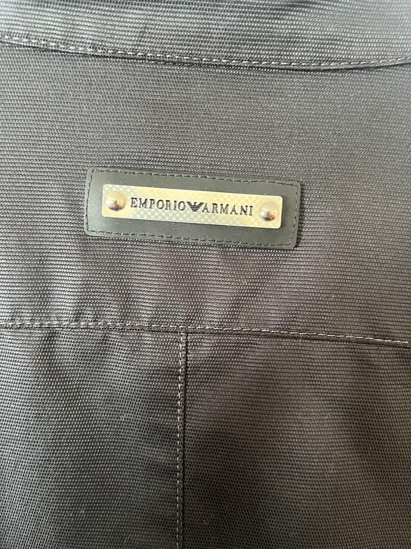 EMPORIO ARMANI ブラック シングルライダースジャケット