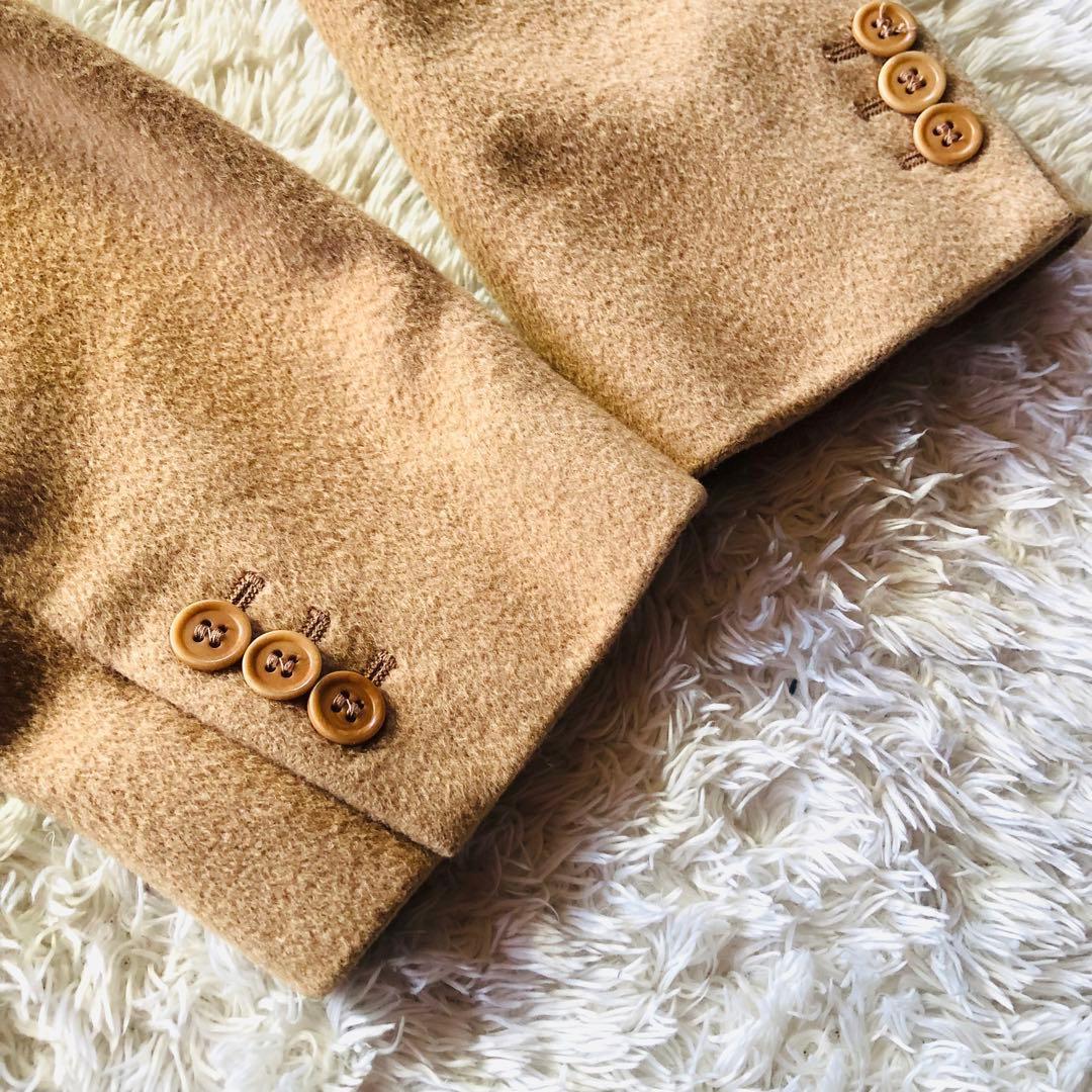 希少42大きめ✨美品 マックスマーラ ロングコート キャメル100% 女優襟