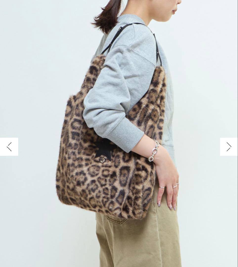 美品❗️ コンバース　2WAY レオパードエコファーバッグ