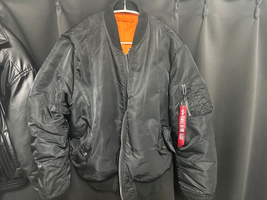 Alpha Industries MA-1 ブラックジャケット Lサイズ