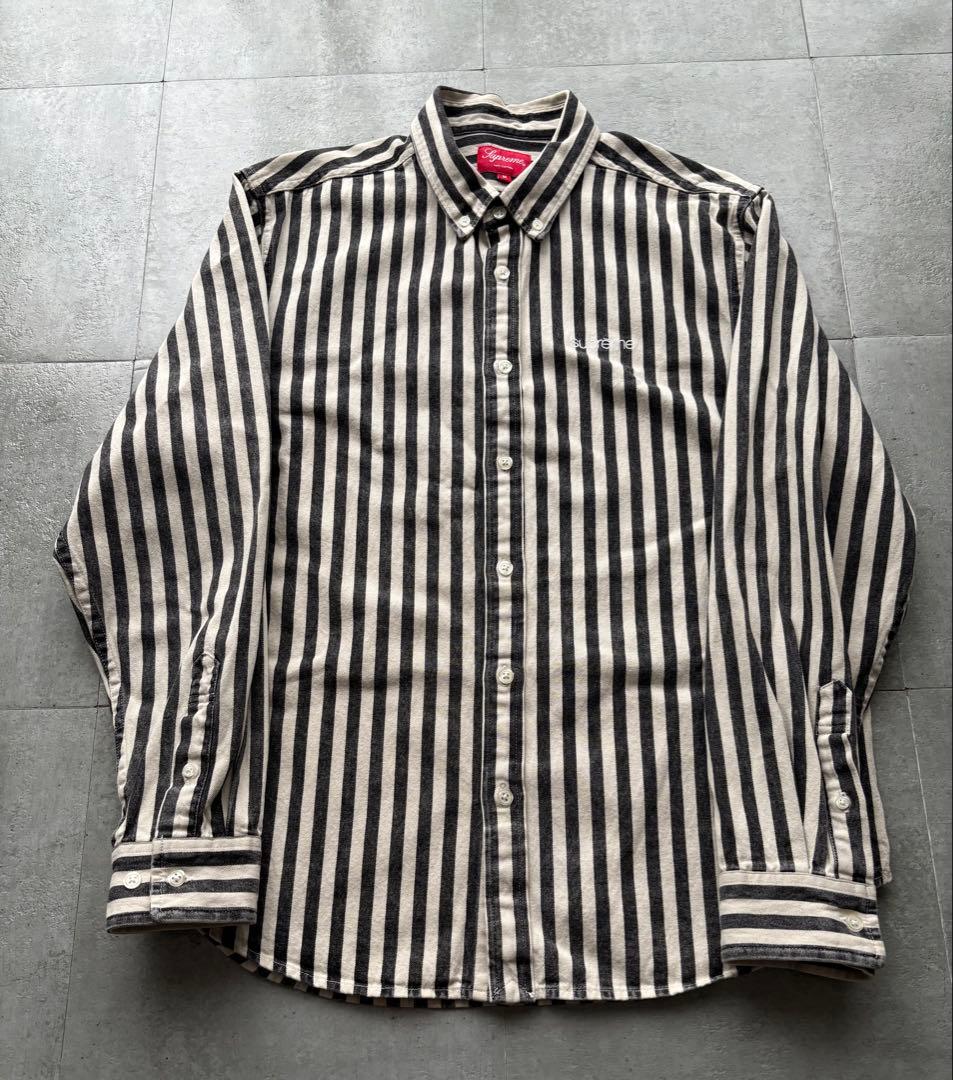Supreme シュプリーム　ストライプ　デニムシャツ　Mサイズ　デザイン◎