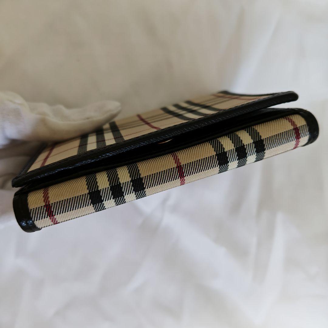 未使用品級　BURBERRY LONDON 折り財布　ノバチェック