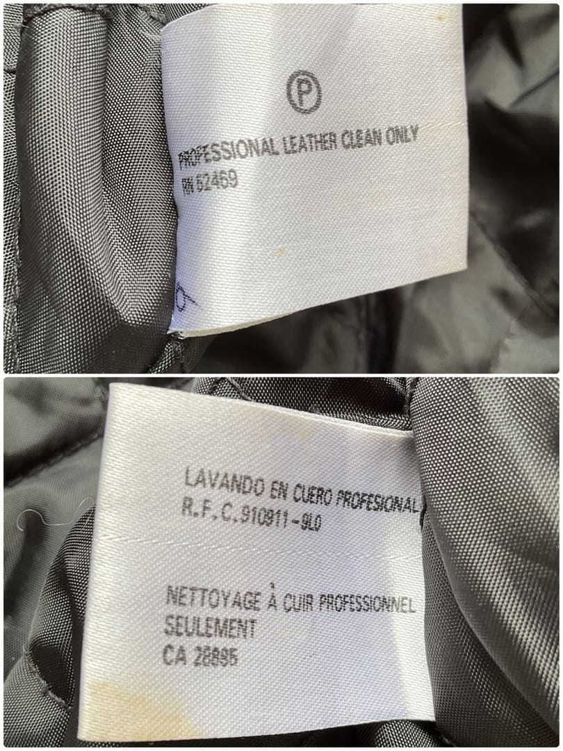 人気✨90's レザージャケット　本革　ボンバー　ブラック　襟付 大きい　L