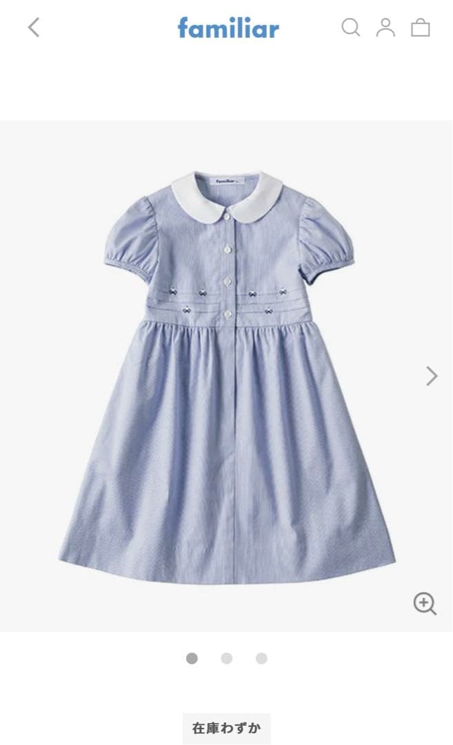 ファミリア　半袖ワンピース　春夏　お受験