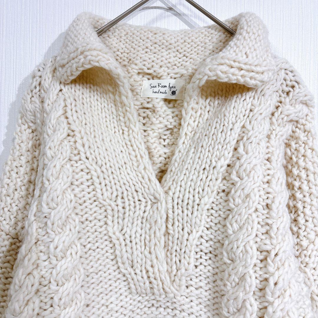 シールームリン Hand made Wool ハイネックプルオーバー　ホワイト