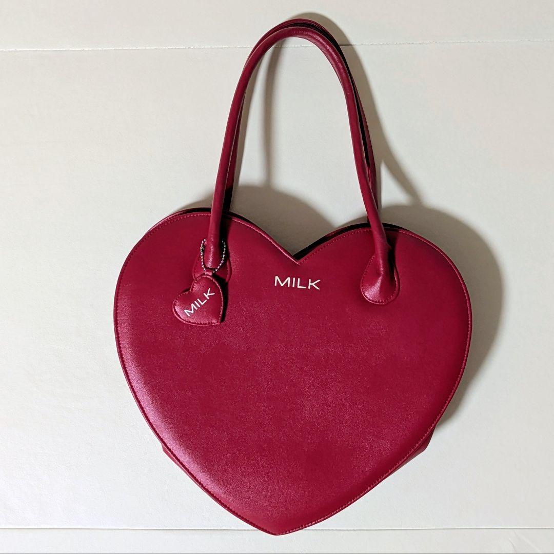 MILK ハートバッグ 赤