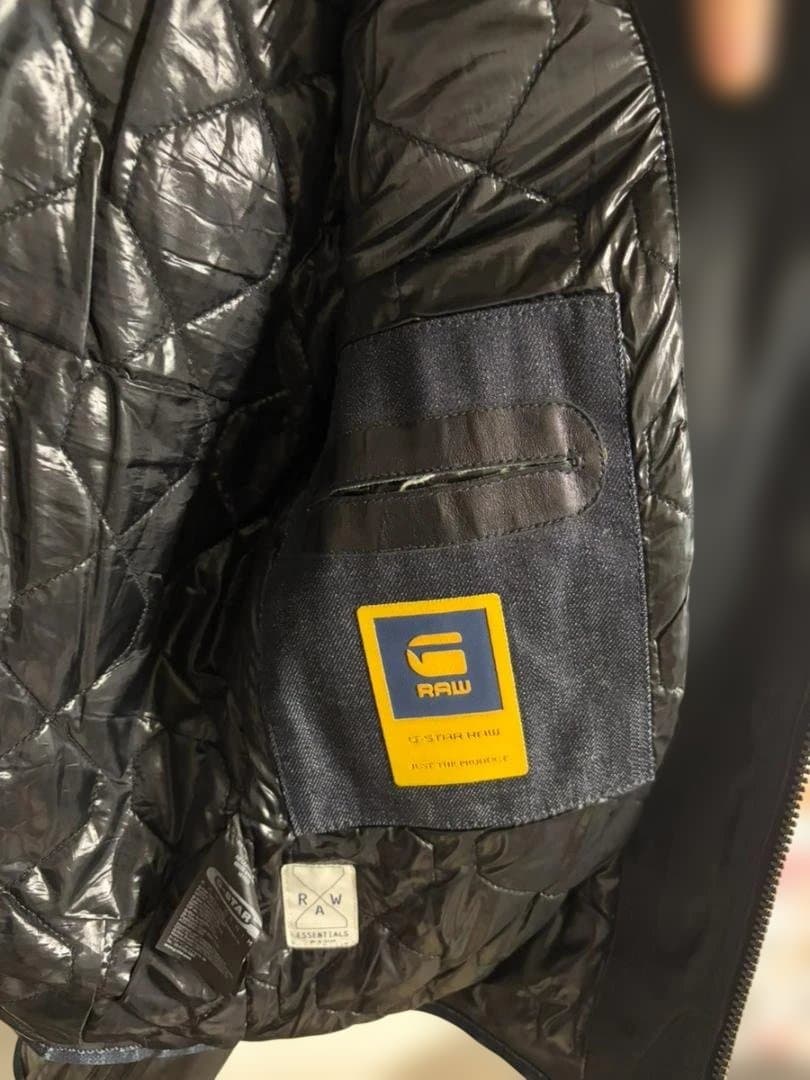 G-Star ジースター 羊革 ブラックレザージャケット×デニム S