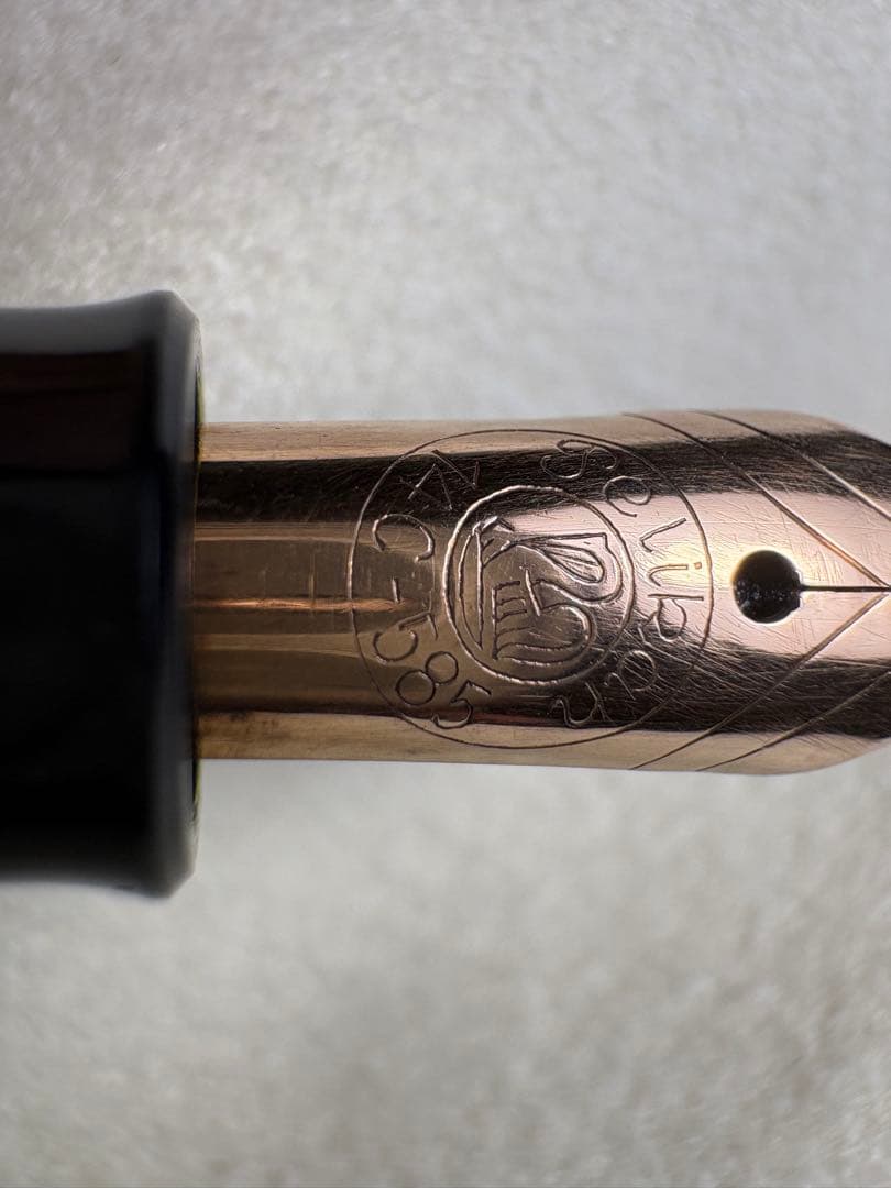 ペリカン 100N グリーンマーブル 1940〜50年代 ？万年筆 字幅 F