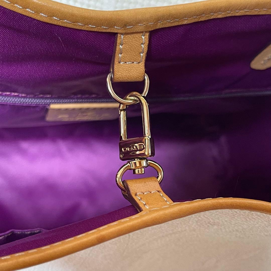 ☆美品☆ ETRO エトロ ペイズリー フラワー ロゴ PVC素材 トートバッグ