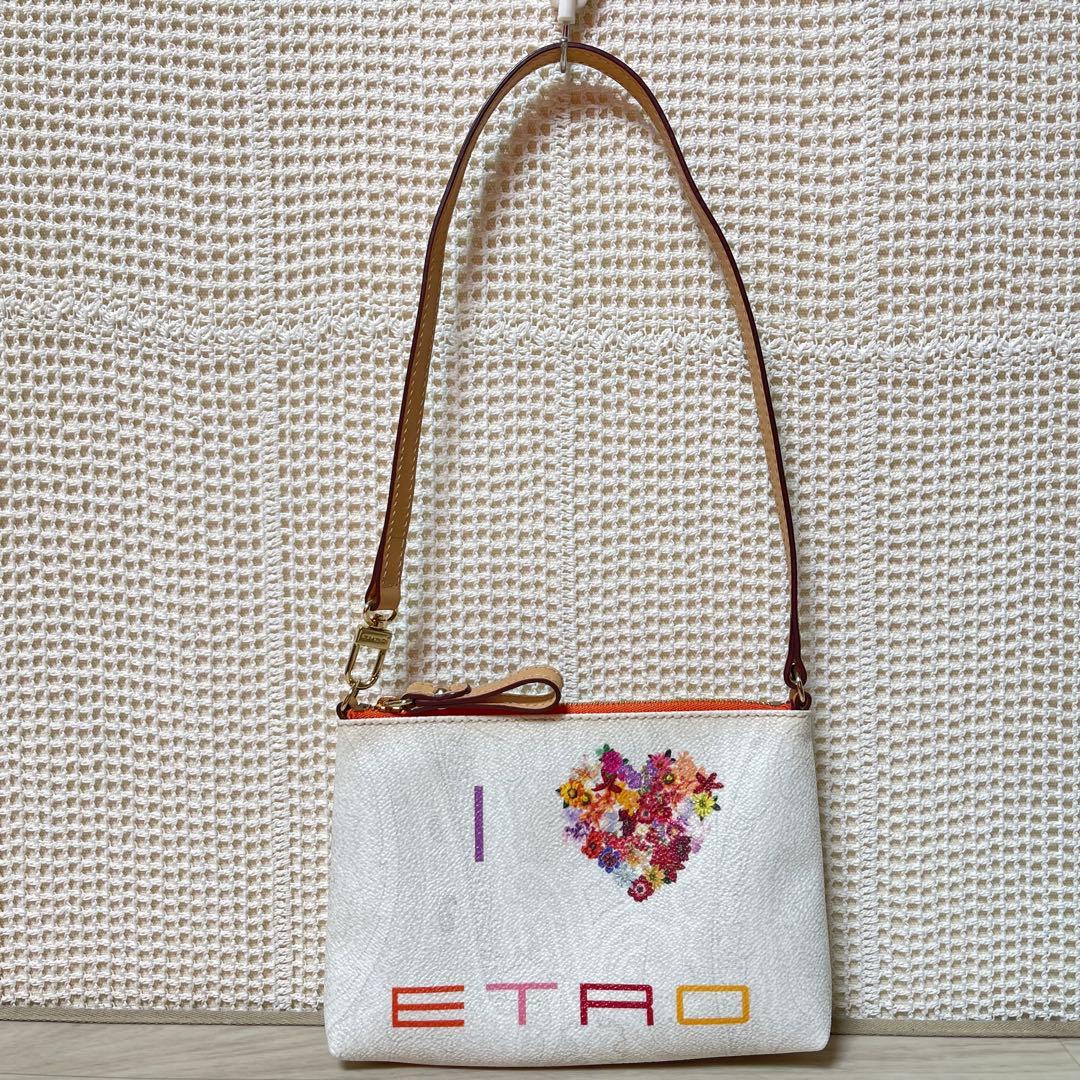 ☆美品☆ ETRO エトロ ペイズリー フラワー ロゴ PVC素材 トートバッグ