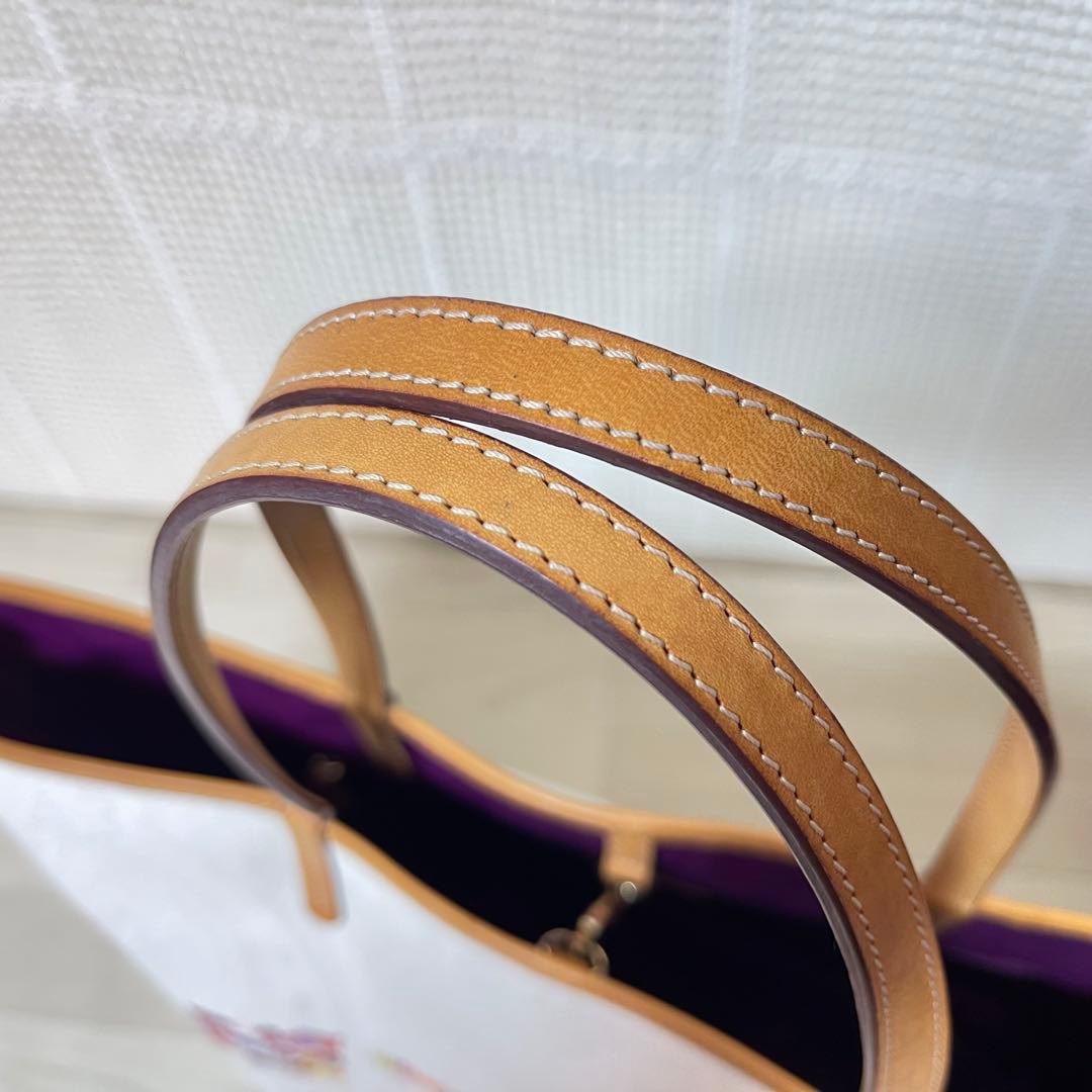 ☆美品☆ ETRO エトロ ペイズリー フラワー ロゴ PVC素材 トートバッグ