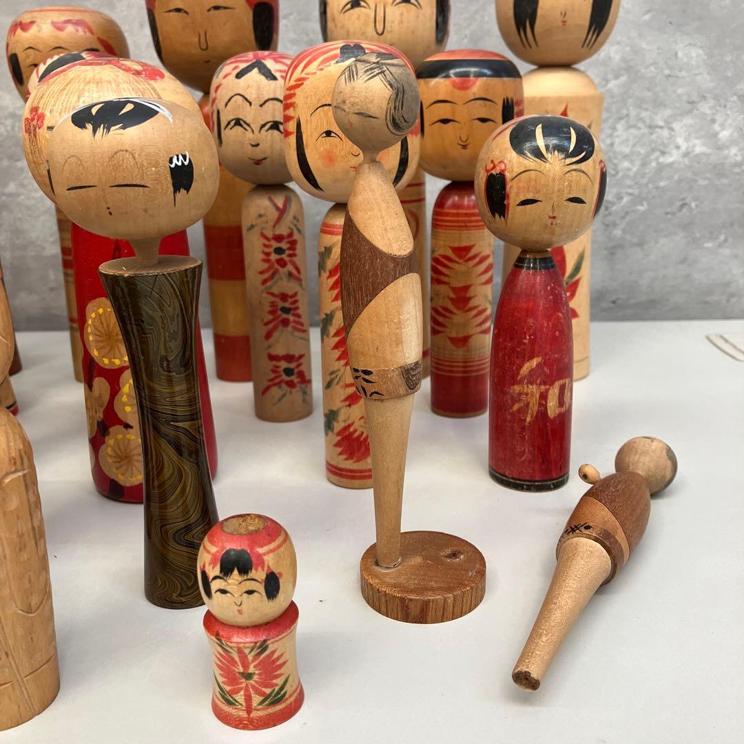 昭和レトロ こけし 小芥子 26体セット セット売り まとめ売り 木製 伝統工芸