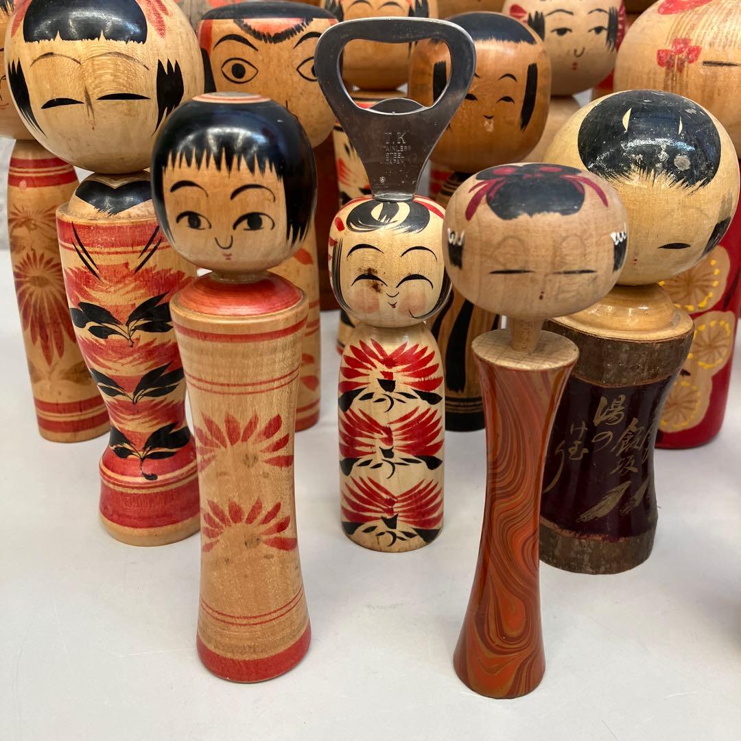昭和レトロ こけし 小芥子 26体セット セット売り まとめ売り 木製 伝統工芸