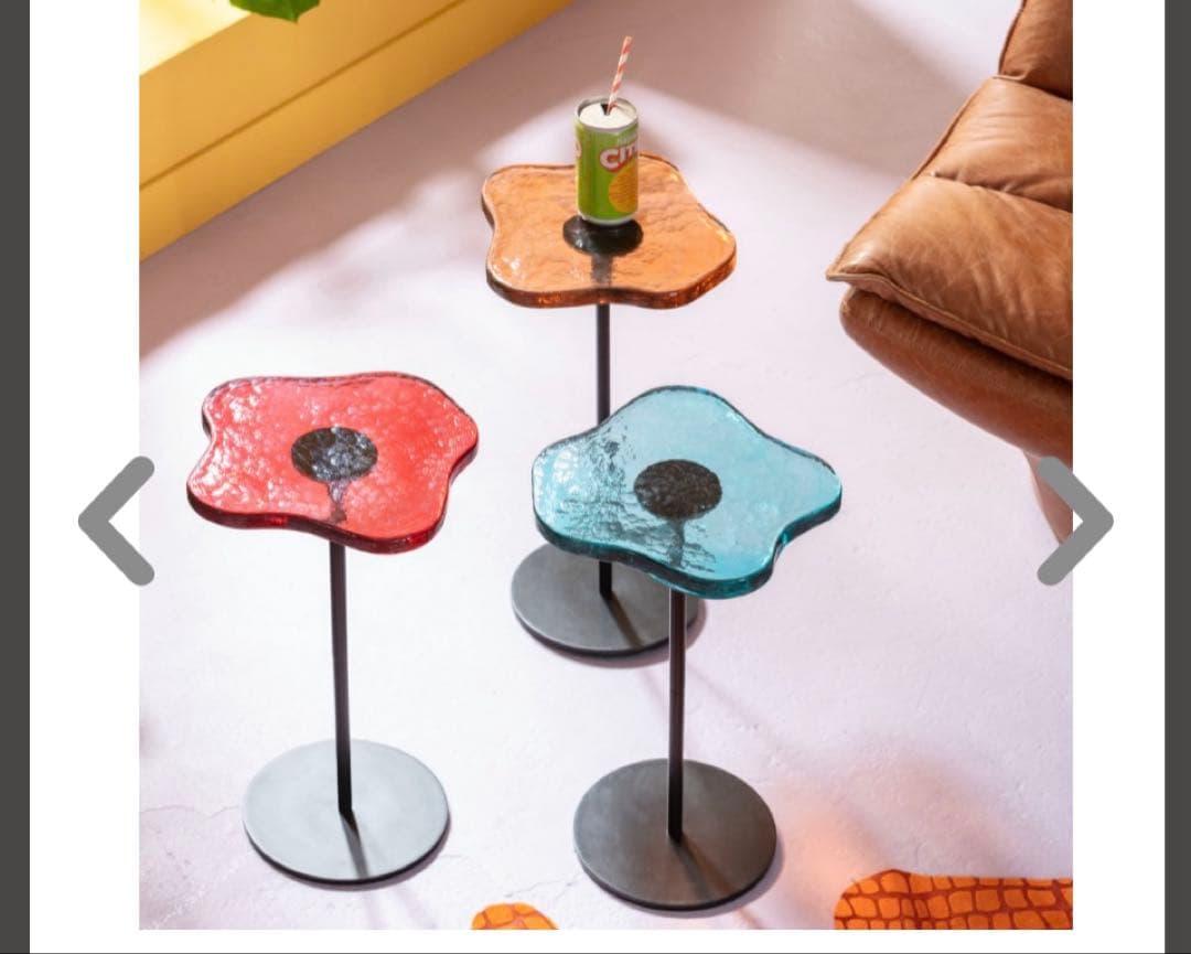 【廃番】ラバ オレンジ　サイドテーブル