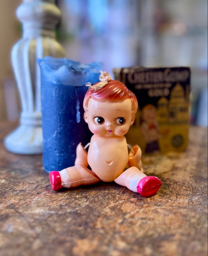 セルロイド人形　女の子　サクラビスク　大正ロマン　アンティーク　レトロ　日本人形