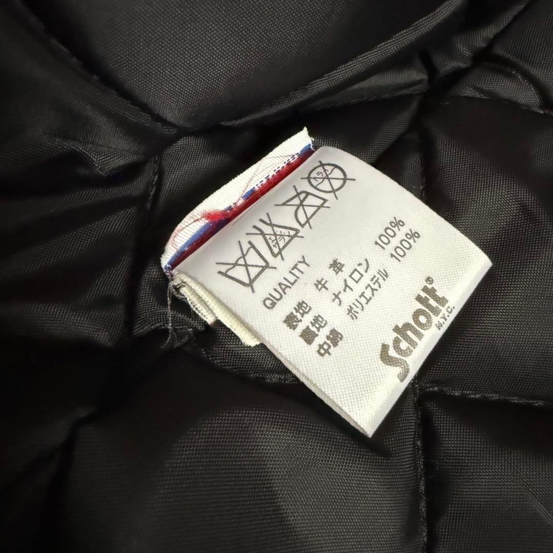 Schott 613 ダブルライダースジャケット ブラック ワンスター 36