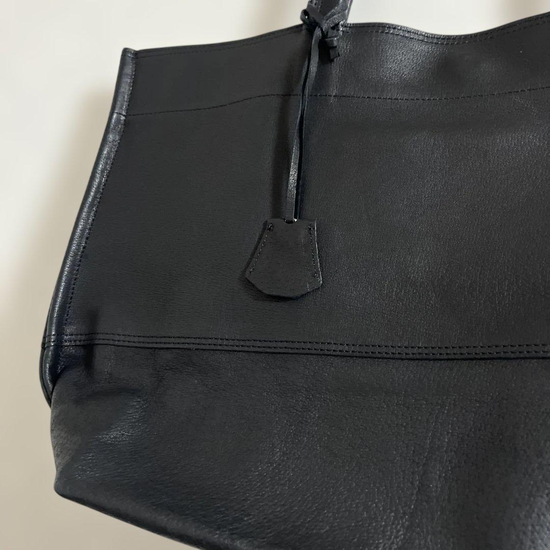 美品　REN レン　レザートートバッグ ブラック 本革 日本製