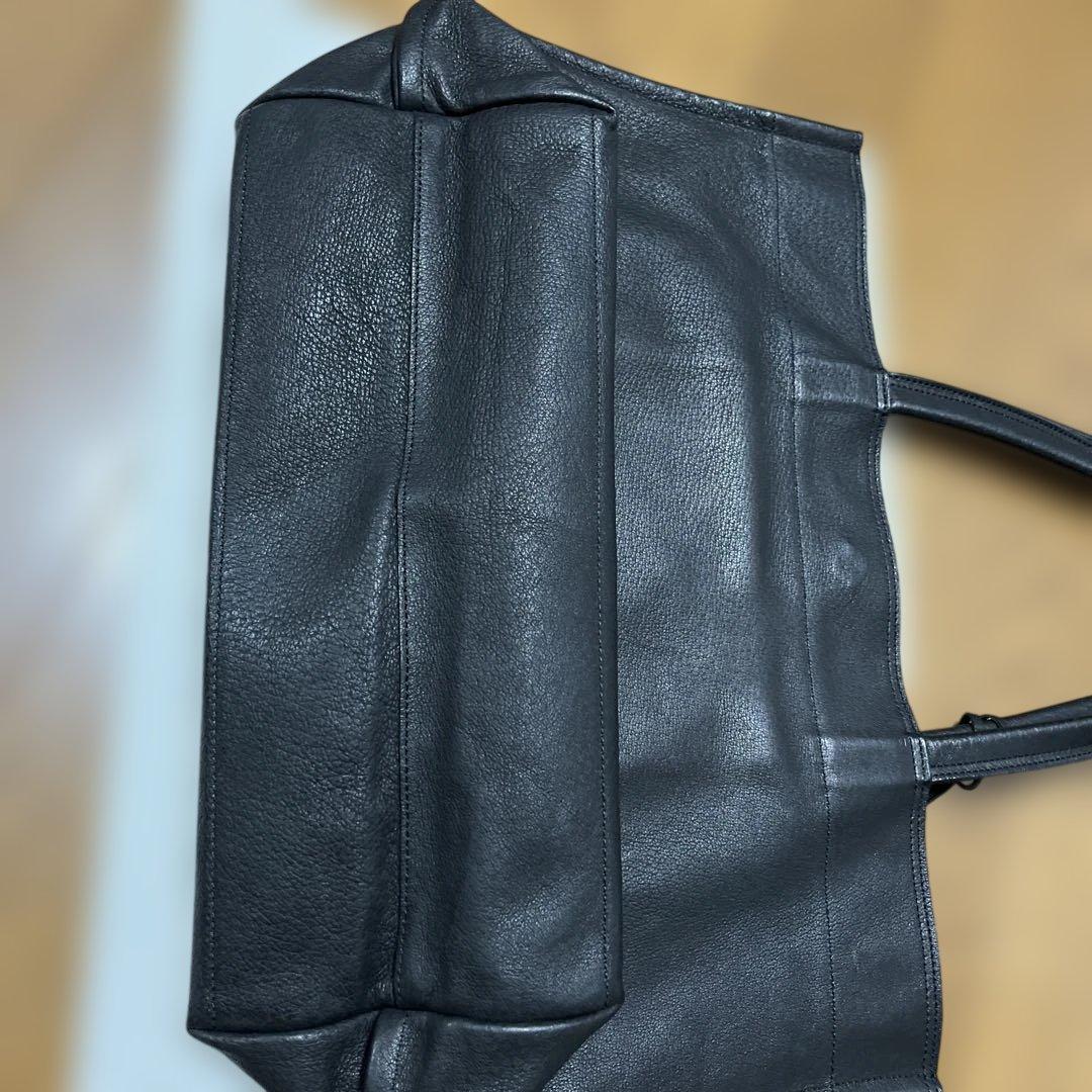美品　REN レン　レザートートバッグ ブラック 本革 日本製