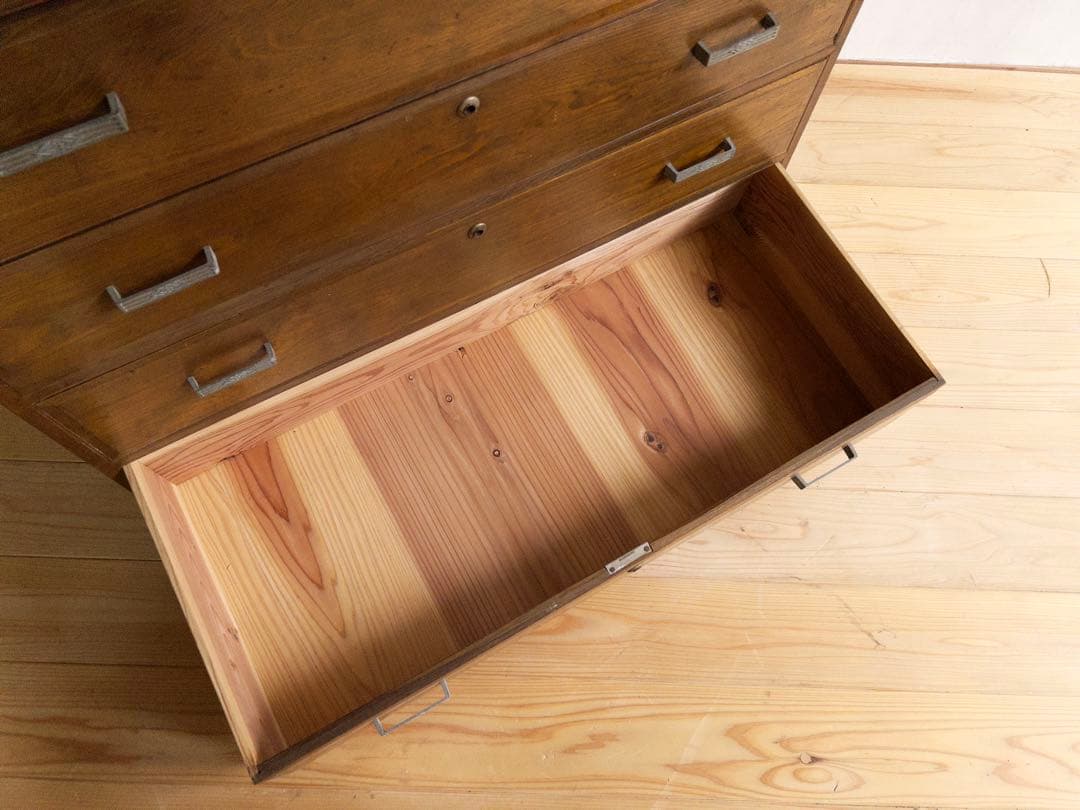 木製　チェスト　タンス　5段　引き出し　ビンテージ　レトロ　古道具