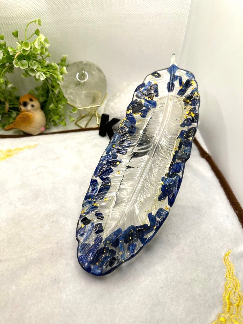 カイヤナイト羽のお皿♡♡フェザー♡No.253