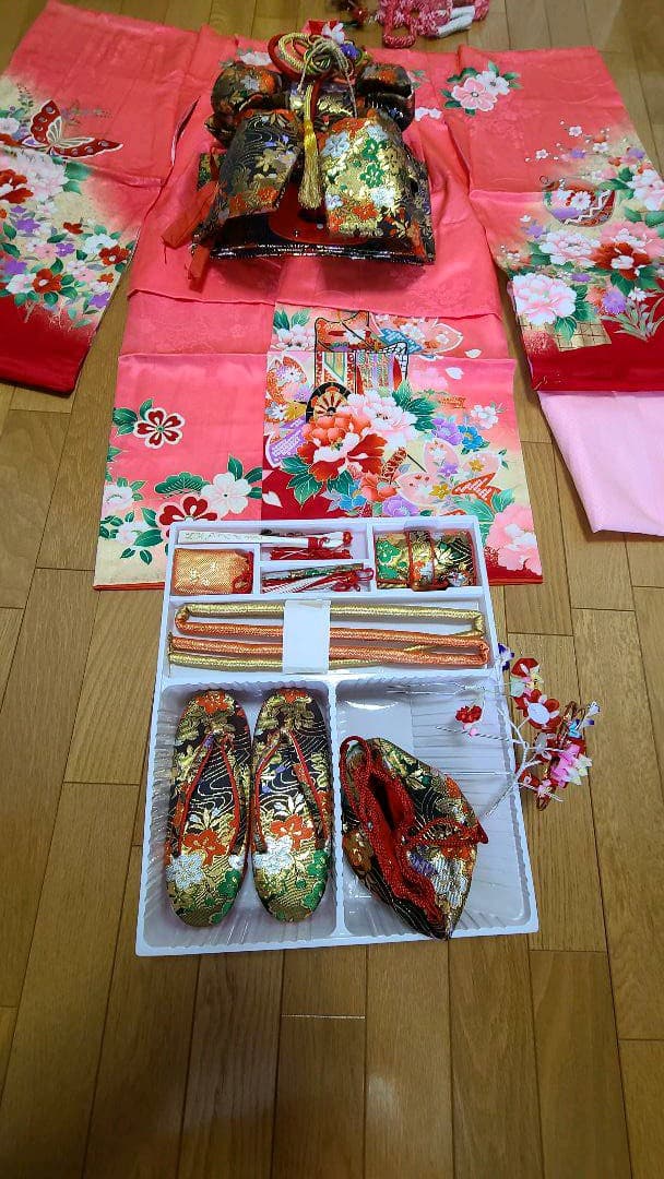 お正月　七五三　帯　草履セット