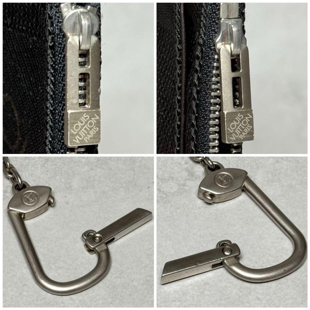 新品同様 激レア ルイヴィトン ダミエジェアン ノワール ポシェットクレ 財布