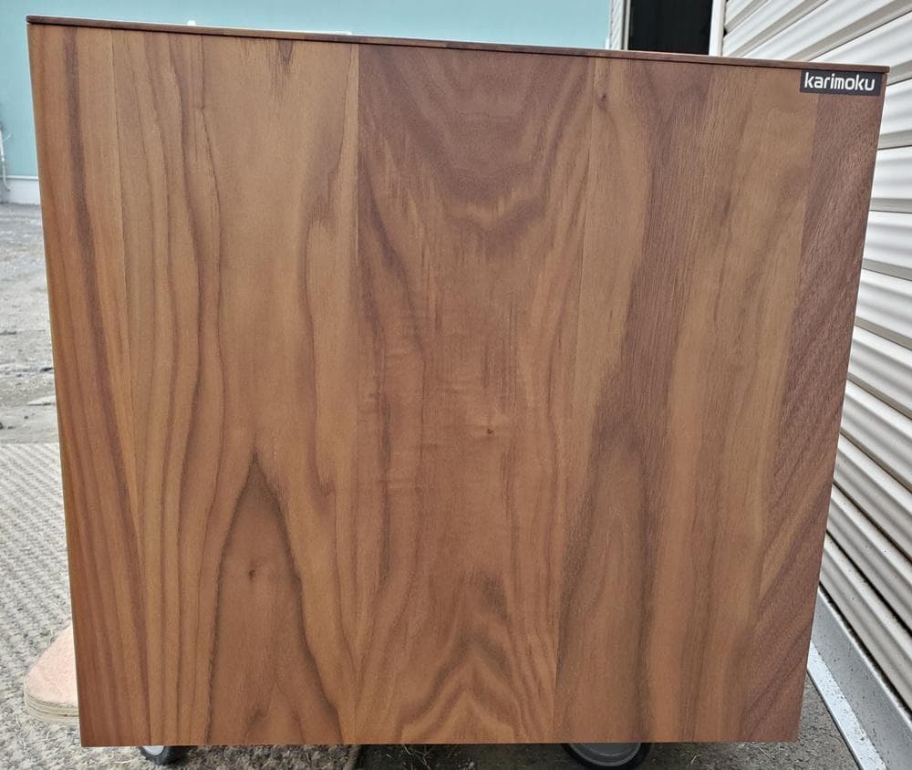 C134 美品！カリモク120幅　ソリッドボード（TV台）　QT4037R