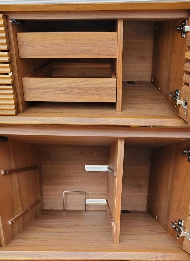 C134 美品！カリモク120幅　ソリッドボード（TV台）　QT4037R