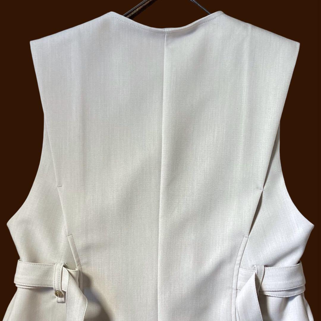 極美品 パブリックトウキョウ 25SS ベルテッドジレワンピース マキシ 洗える