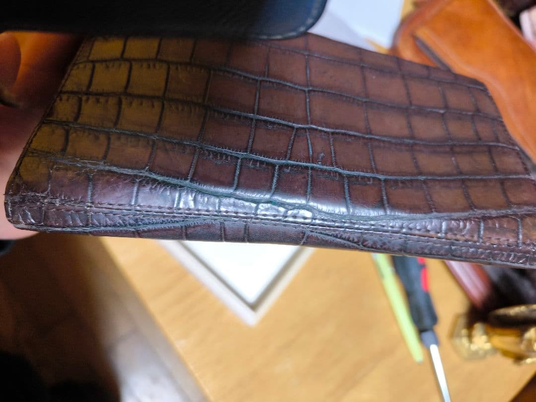 新品同様 桐箱入 定14万 クロコダイル ニロティカス 無双 多機能 長財布