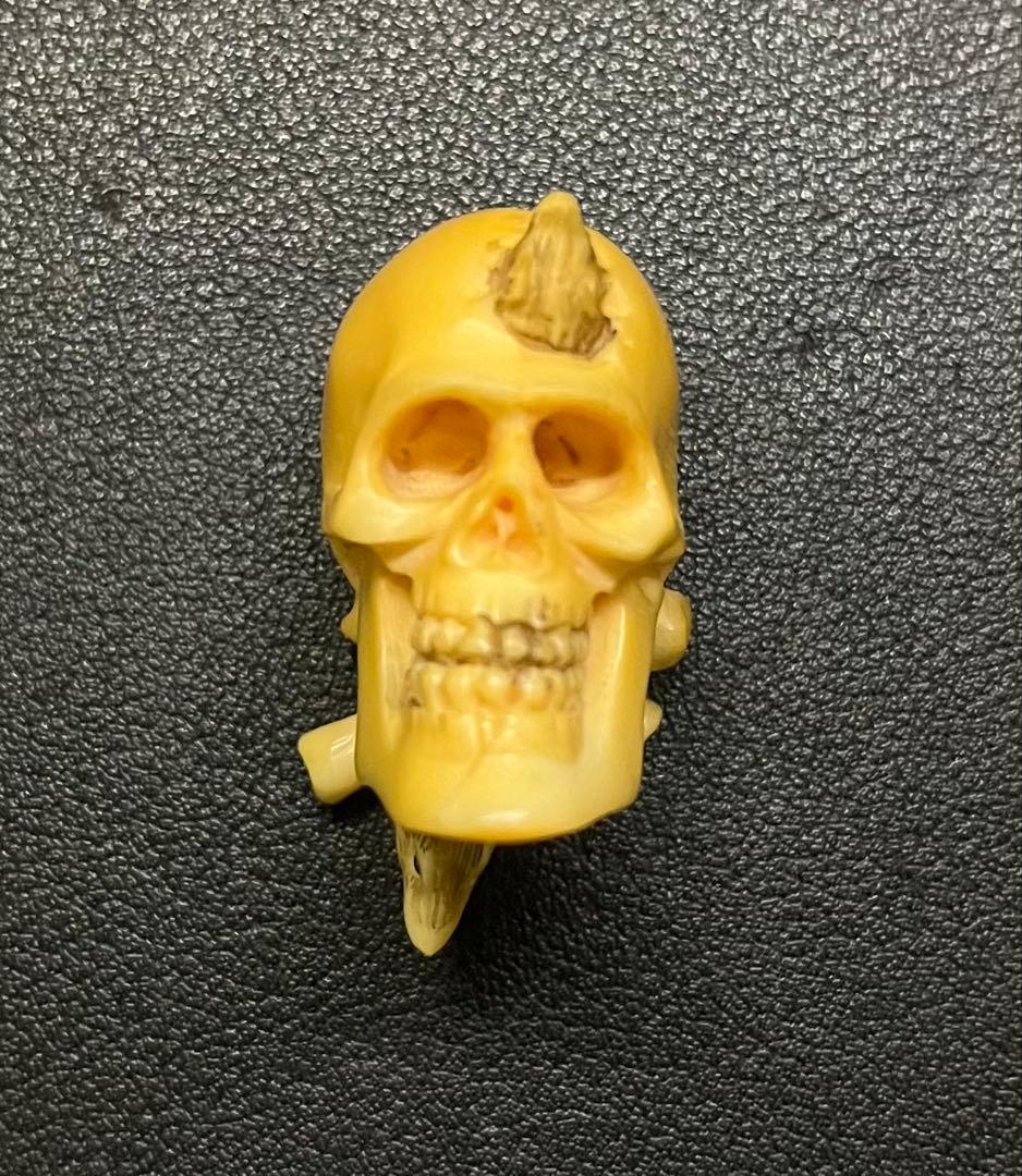 激レア！骸骨根付け 鼠 骨製 スカル 髑髏 時代物 アンティーク 古山 ボーン