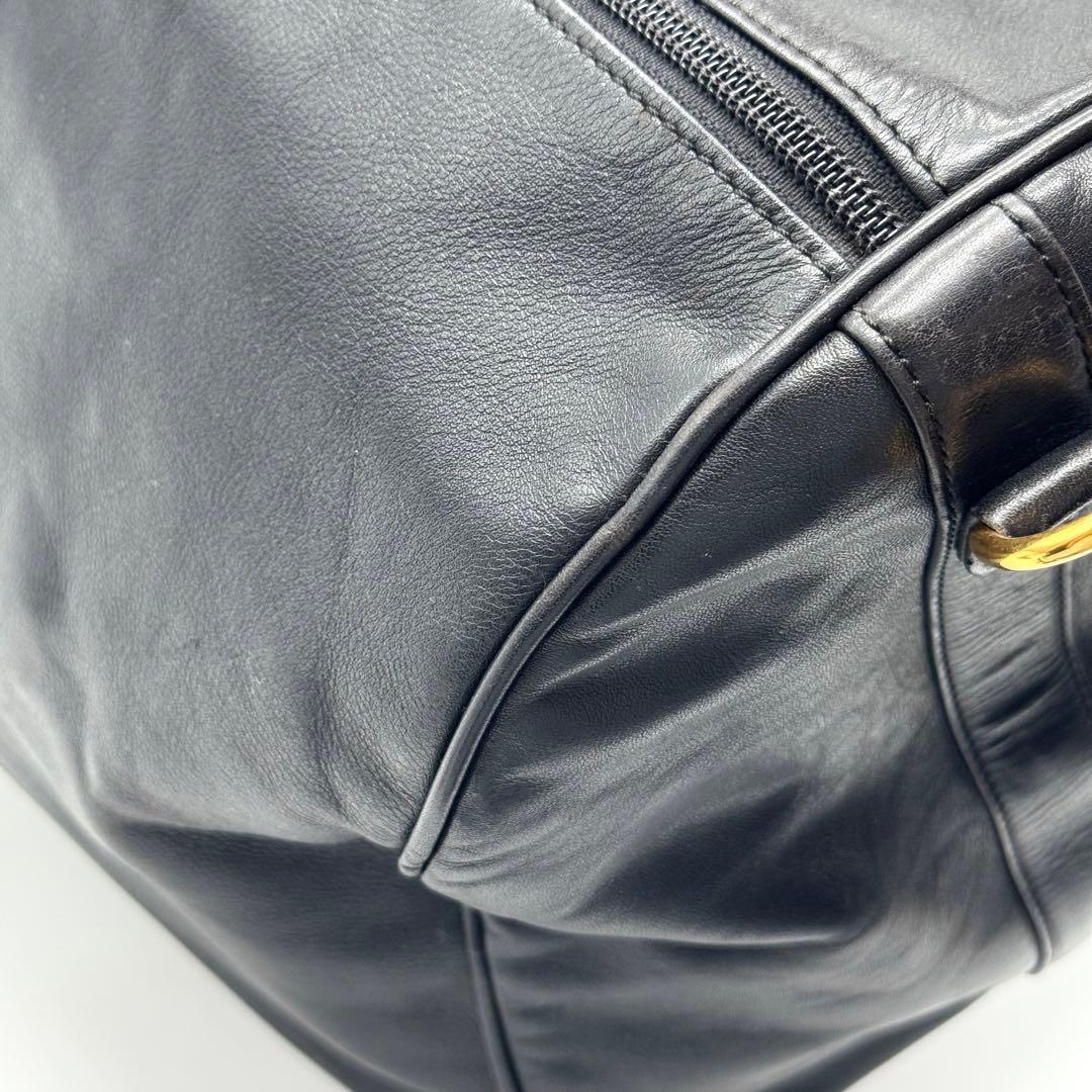 美品 ロエベ ボストンバッグ 2way アナグラム アマソナ50 大容量 黒