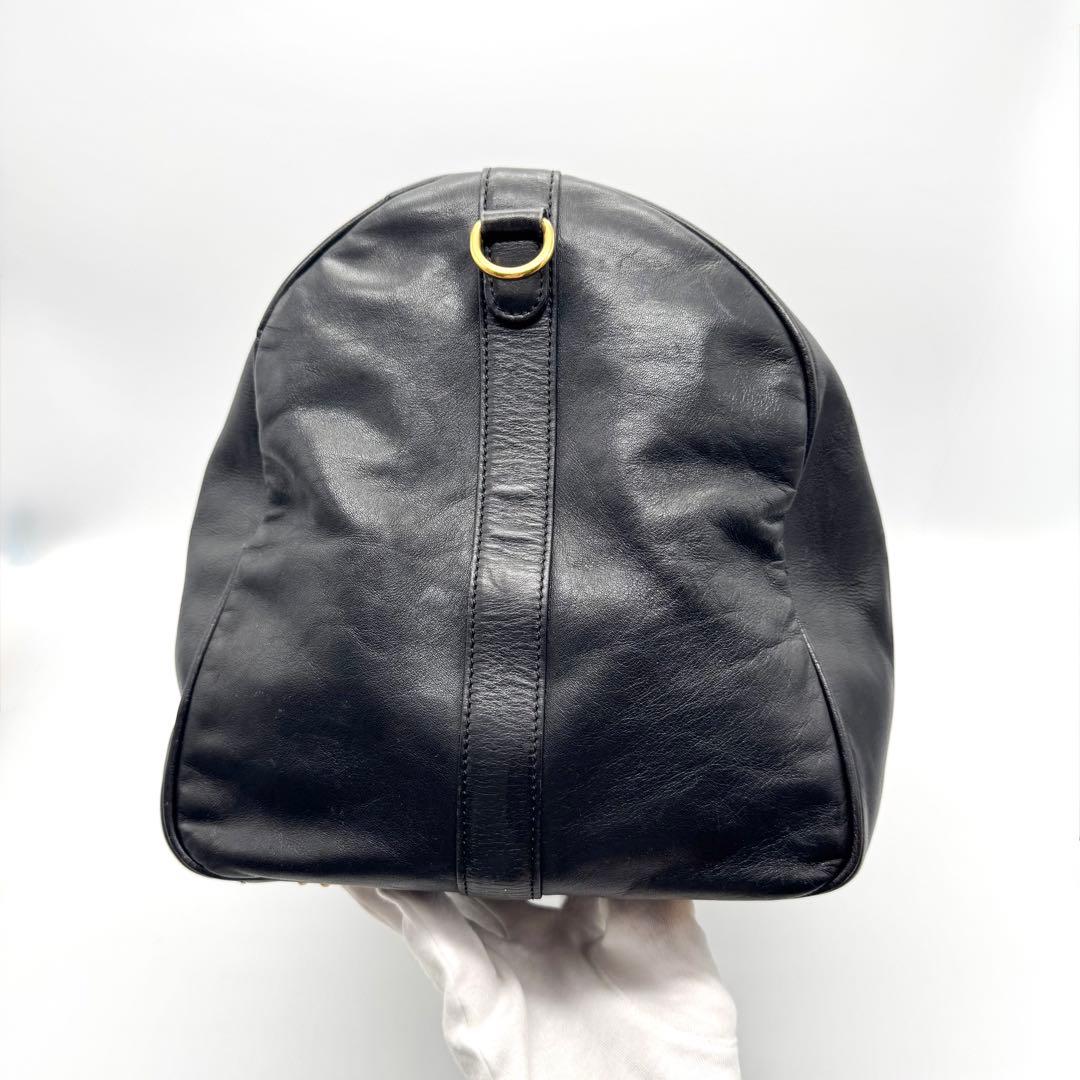 美品 ロエベ ボストンバッグ 2way アナグラム アマソナ50 大容量 黒