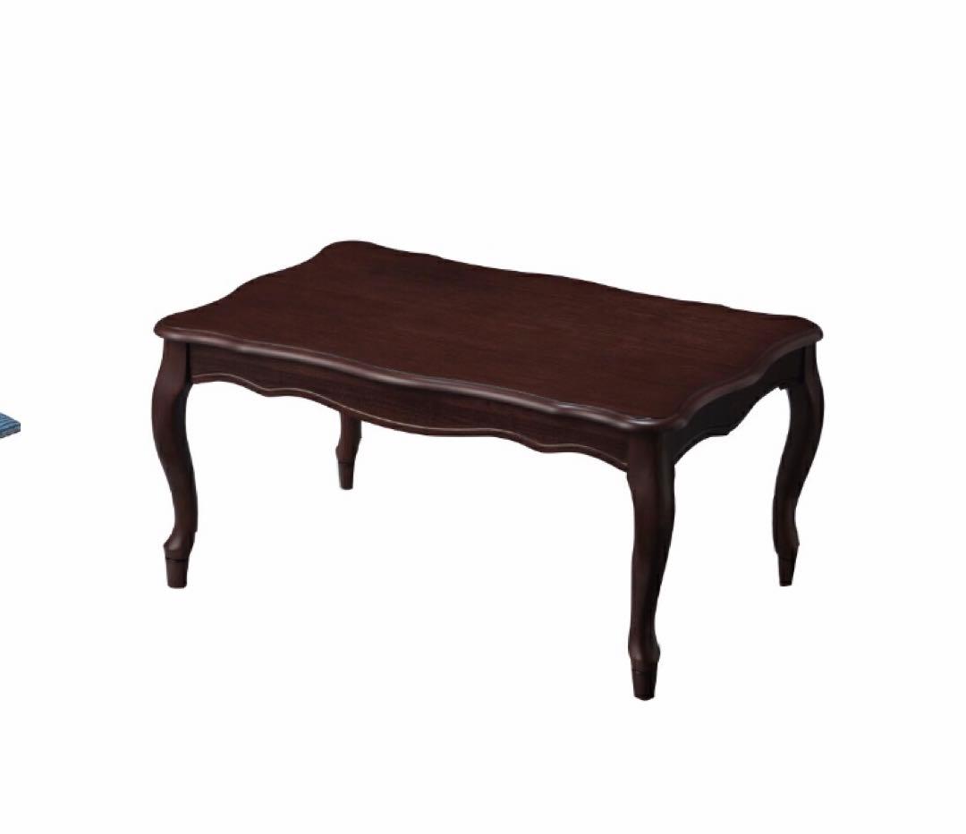 ブラウン座卓 テーブル　90x60cm こたつ機能付き