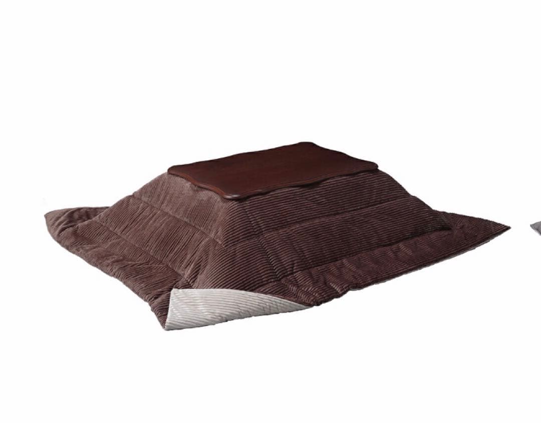 ブラウン座卓 テーブル　90x60cm こたつ機能付き