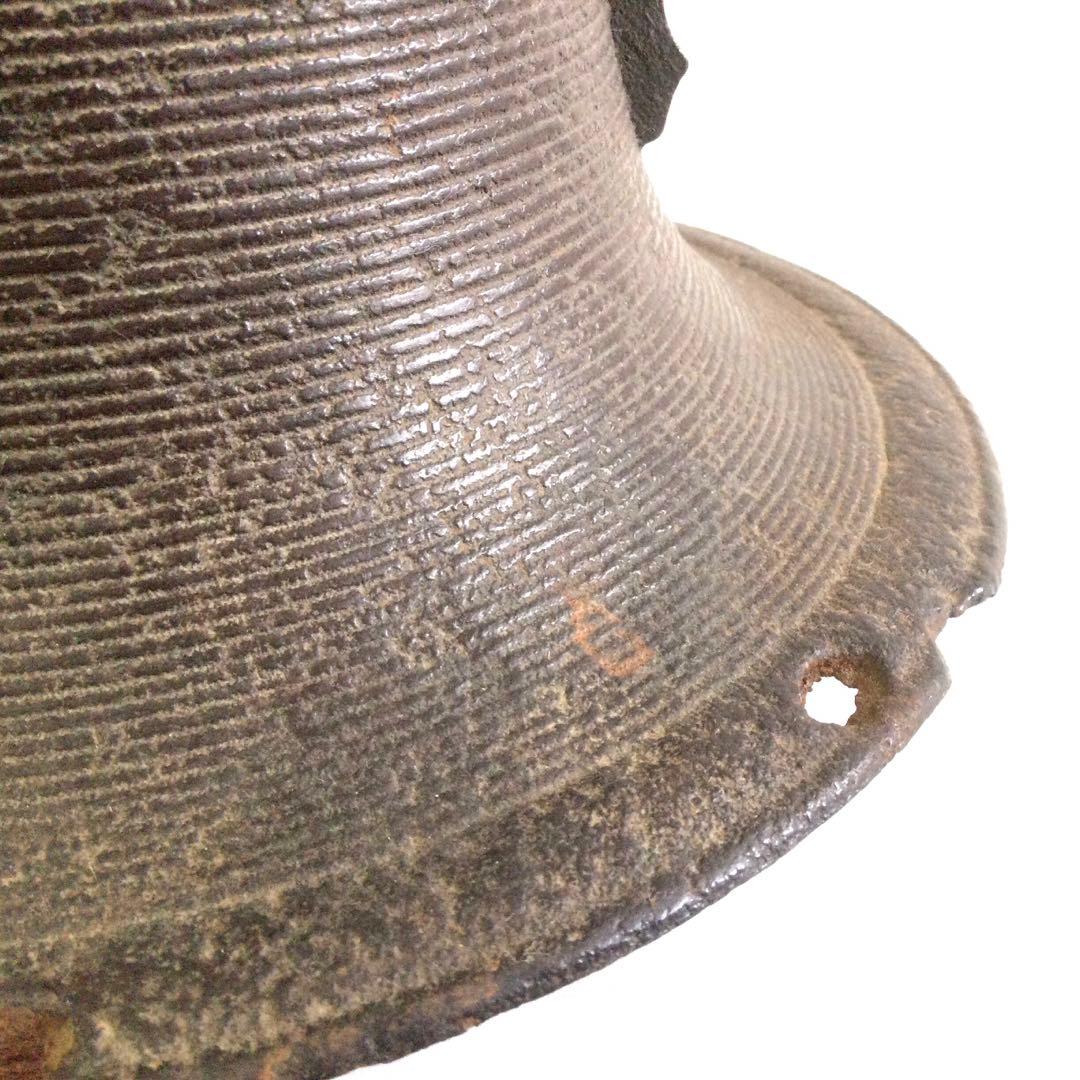 茶釜 富士釜 銘無し 銅蓋 釜環無し 茶道具 B883